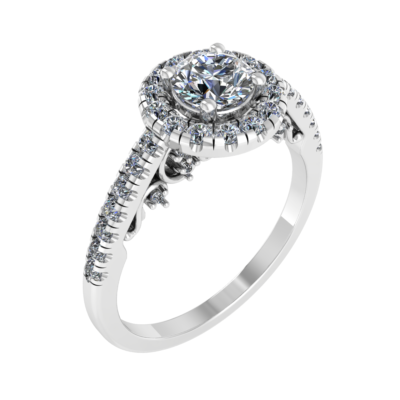 HALO 6.50mm ROUND ENGAGEMENT RING
